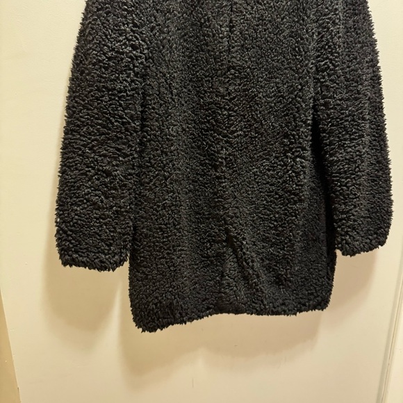 Aritzia Wilfred Black Laboratoire Teddy Sherpa Coat Size Small Oversized - Picture 6 of 16